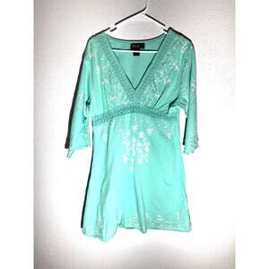 Beach by Exist Embroidered Cotton Tunic – Size L